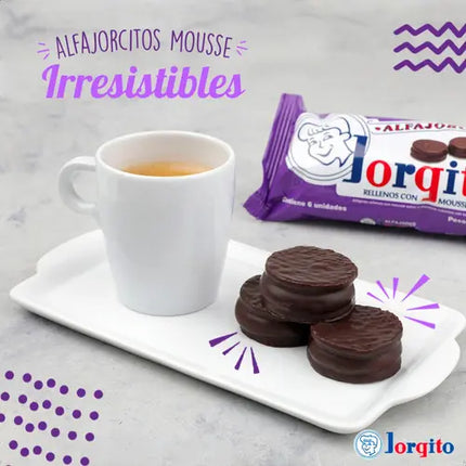 Alfajor Jorgito Mini de Chocolate con Mousse, 128 g / 4.51 oz
