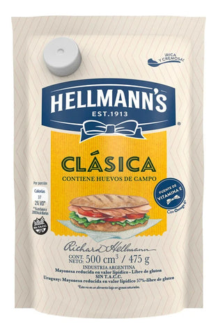 Mayonesa Clásica Sin TACC Hellmann's, 475 g / 16,75 oz