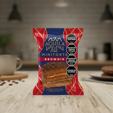 Alfajor Aguila Triple Minitorta Brownie, 71.5 g / 2.52 oz (Original box of 21)