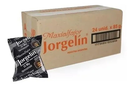 Alfajor Jorgelin Triple Negro con Dulce de Leche, 85 g / 2.99 oz (Original box of 24)