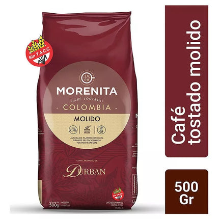 Cafe "La Morenita" Molido Tostado Colombia de 500 gramos