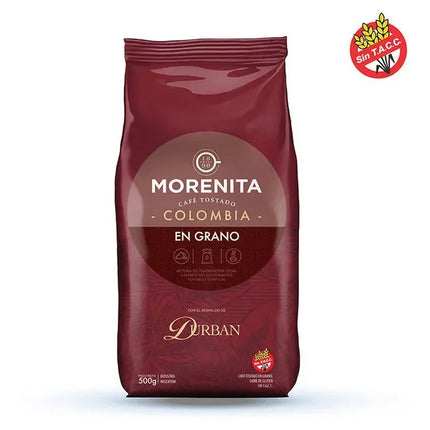 Cafe "La Morenita" En Grano Tostado Colombia de 500 gramos