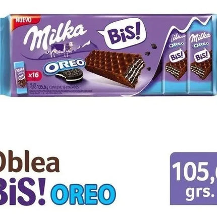 Oblea BIS bañada con Chocolate Milka, 105, 6 / 3,72 oz (Contiene 16 unidades)