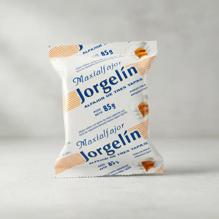 Alfajor Jorgelin Triple Blanco con Dulce de Leche, 85 g / 2.99 oz (Original box of 24)