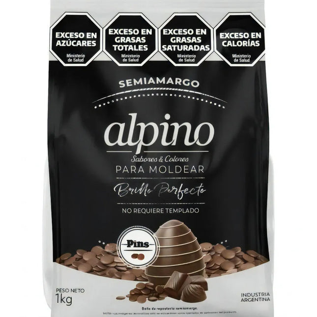 Bittersweet Chocolate in the form of Pins for molding Alpino, 1 kg / 35.26 oz