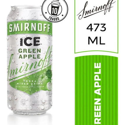 Vodka en Lata Smirnoff Ice Green Apple 473 ml (Pack 6 unidades)