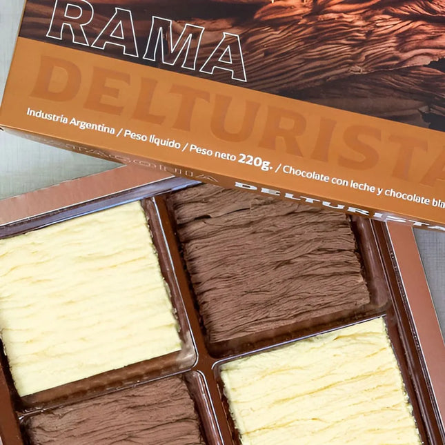 Mixed branch chocolate (Milk chocolate and white chocolate) Del Turista, 110 g / 3.88 oz