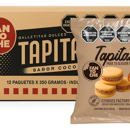 Tapitas Alfajor Coco Fantoche 350 g / 12.34 oz, (Original box of 12)