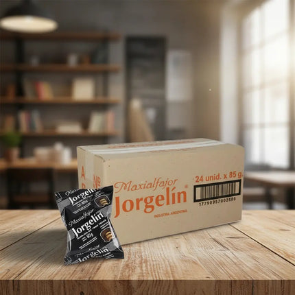 Alfajor Jorgelin Triple Negro con Dulce de Leche, 85 g / 2.99 oz (Original box of 24)