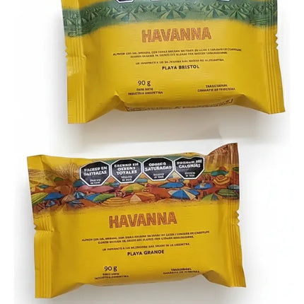 Alfajor Havanna Playa Grande Bristol 90 gramos, Caja de 8 unidades (Playa Bristol & Playa Grande Tribute)