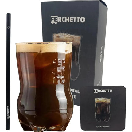 Vaso Fernet Ferchetto Botella Cortada + Posa Vaso + Revolvedor