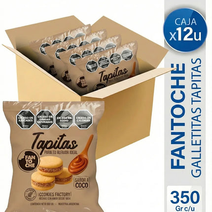 Tapitas Alfajor Coco Fantoche 350 g / 12.34 oz, (Original box of 12)
