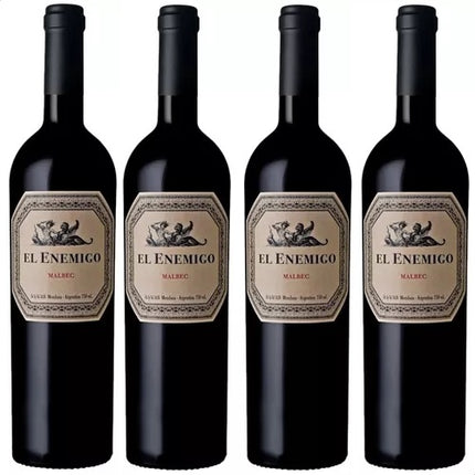 Combo x4 El Enemigo Malbec 750ml vino tinto Aleanna Mendoza – Envío internacional
