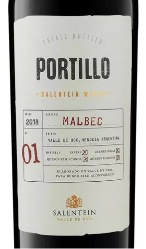 Vino Portillo Malbec, 750 ml