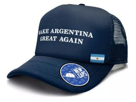 Gorra Trucker Make Argentina Great Again New Caps - Azul Marino