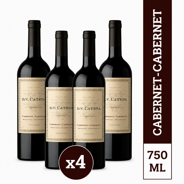 Combo de 4 Vinos Tinto DV Catena Cabernet-Cabernet - From Mendoza 750 ml / 25.3 oz