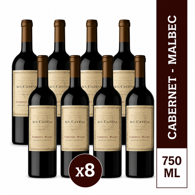Combo de 8 Vinos Tinto DV Catena Cabernet-Malbec – From Mendoza 750 ml / 25.3 oz