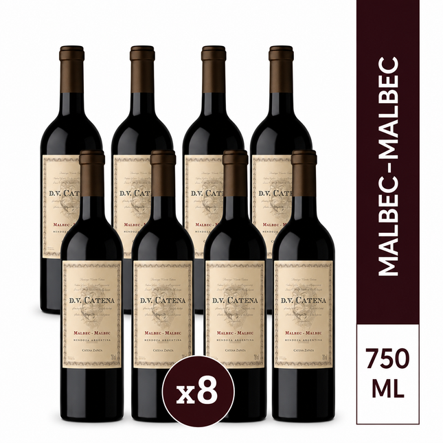Combo de 8 Vinos Tinto DV Catena Malbec-Malbec – From Mendoza 750 ml / 25.3 oz