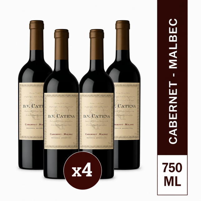 Combo de 4 Vinos Tinto DV Catena Cabernet-Malbec – From Mendoza 750 ml / 25.3 oz
