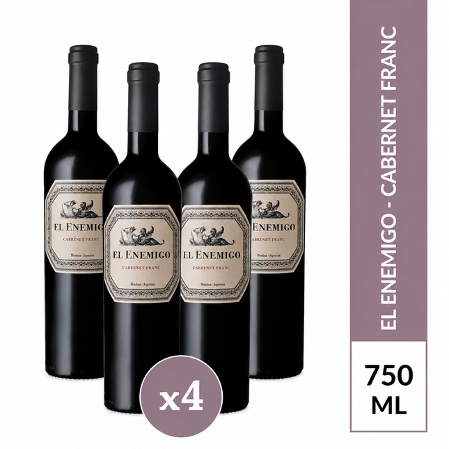 Combo de 4 Vinos Tinto El Enemigo Cabernet Franc, 750 ml / 25.3 oz