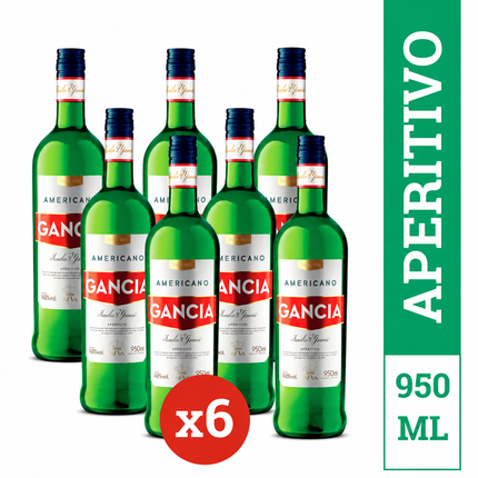 Combo de 6 Gancia Americano, 950 ml / 33,51 oz