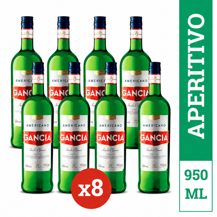 Combo de 8 Gancia Americano, 950 ml / 33,51 oz