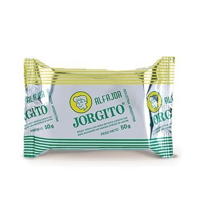 Paquete de 12 Alfajores Jorgito de Chocolate Blanco con Dulce de Leche, 55 g / 1.94 oz cada uno