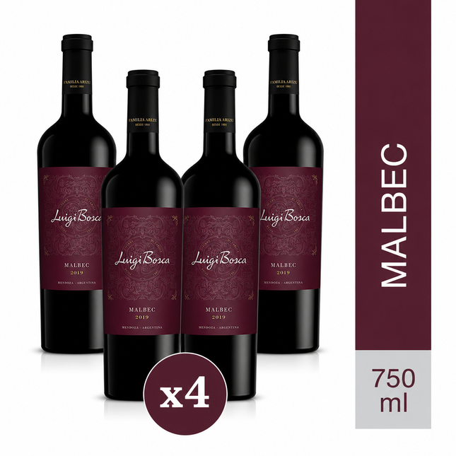 Combo 4 Wines Tinto Luigi Bosca Malbec, 750 ml