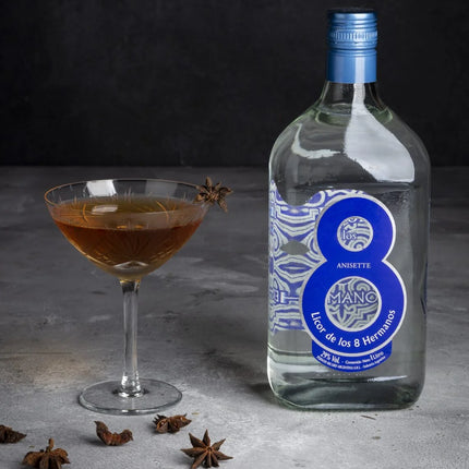 Licor de Los 8 Hermanos Anisette, 1 L (Azul)