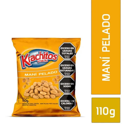 Krachitos salted peeled peanuts, 120 g / 4.23 oz