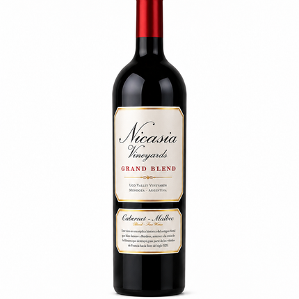 Vino Tinto Catena Zapata Nicasia Grand Blend, 750 ml / 25.36 oz. Premium de Altura