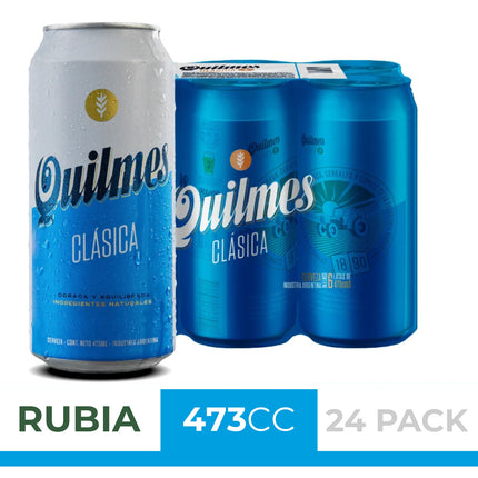Cerveza Quilmes Clásica Rubia Pack x24 Latas 473 ml – Envío internacional