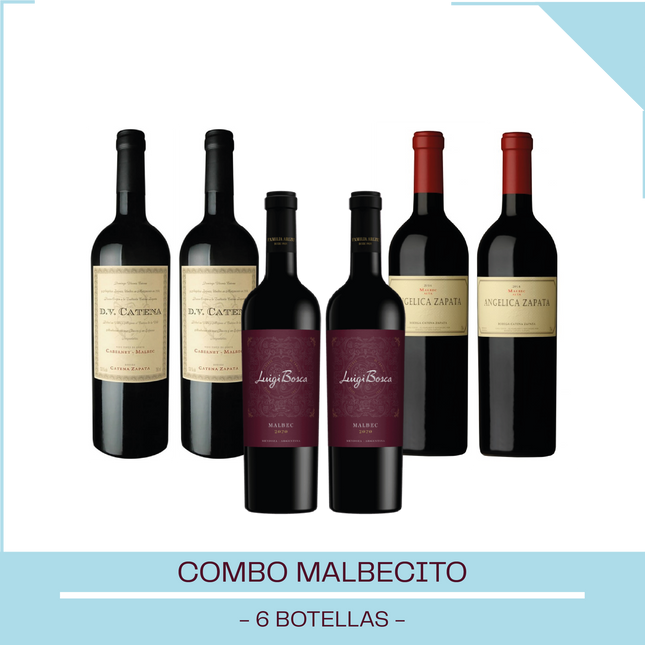 Combo Malbecito Luigi Bosca + Angelica Zapata + DV Catena vinos Malbec – Envío internacional