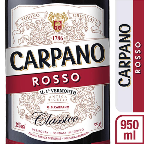 Aperitivo Vermut Carpano Rosso Clásico, 950 ml / 33,51 oz