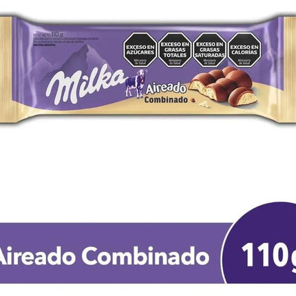 Chocolate Milka Leger aireado , combinado 110g pack x 6