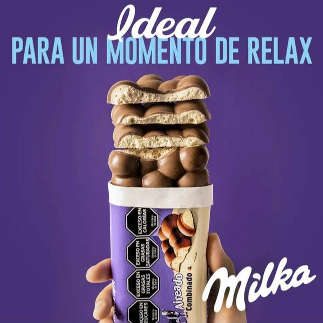 Chocolate Milka Leger aireado , combinado 110g pack x 6