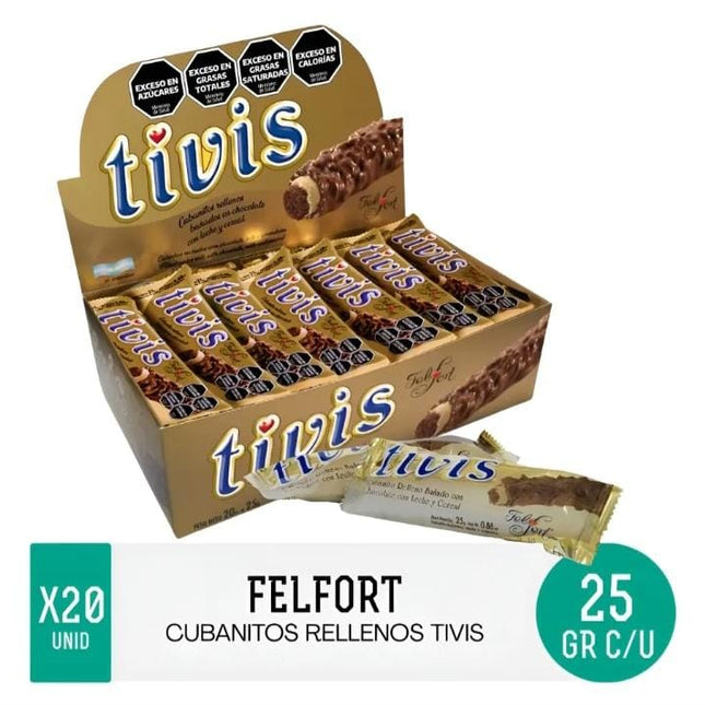 Tivis cubanito FelFort , caja 20 unidades, 25g/0.88oz x unidad