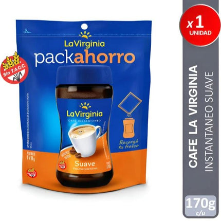 Café instantaneo LA VIRGINIA, Suave  / pouch 170g.