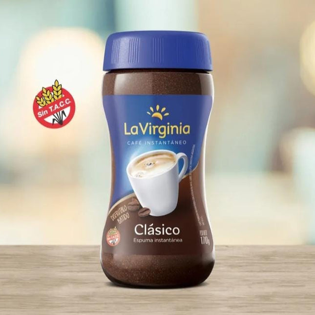 Café instantaneo LA VIRGINIA, Clasico  170g, frasco vidrio