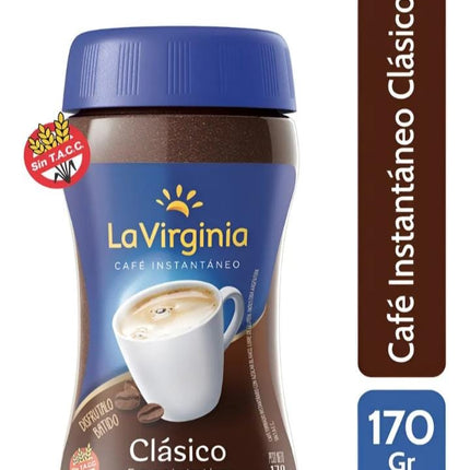 Café instantaneo LA VIRGINIA, Clasico  170g, frasco vidrio