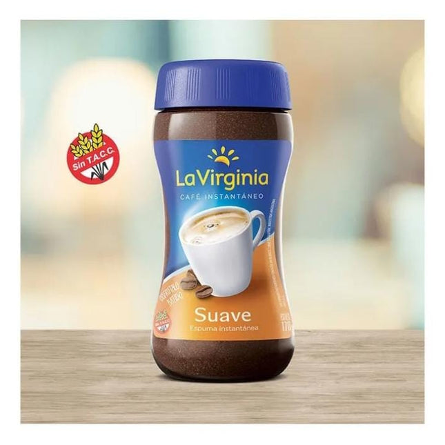 Café instantaneo LA VIRGINIA, Suave  170g, frasco vidrio
