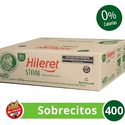 Hileret stevia edulcorante caja 400 sobres
