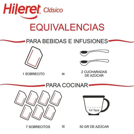 Hileret edulcorante clasico, caja 500 sobres