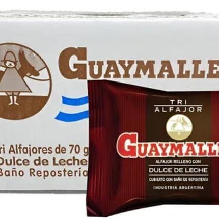 Alfajor Guaymallen Triple Chocolate con Dulce de Leche, 70 g / 2.46 oz (Original box of 24)