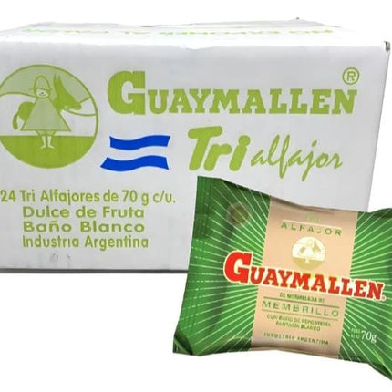 Alfajor Guaymallen Triple Membrillo, 70 g / 2.46 oz (Original box of 24)