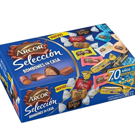 Arcor, seleccion de bombones tradicionales. Caja 228g