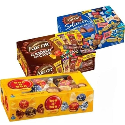 Combo Arcor Triple Box Seleccion chocolates total  744g