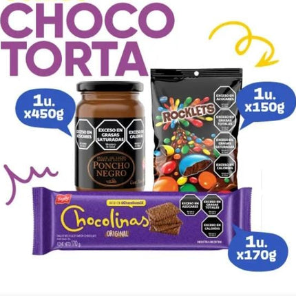 Arcor Combo Chocotorta, Chocolinas, Rocklets, Dulce de leche.