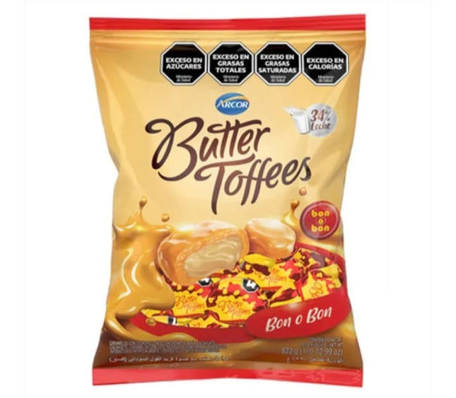 Caramelos Arcor  Butter Toffe Bon o Bon, bolsa 822g