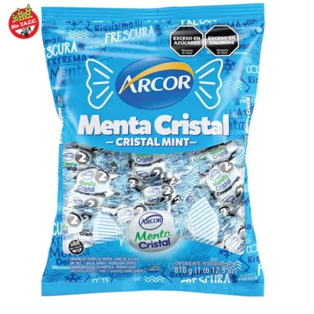 Caramelos Arcor Menta Cristal, bolsa 810g